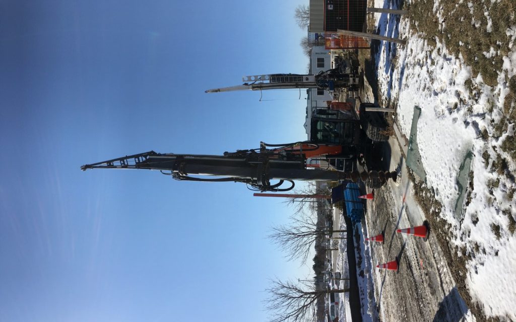 Drilling rig on site in Canada