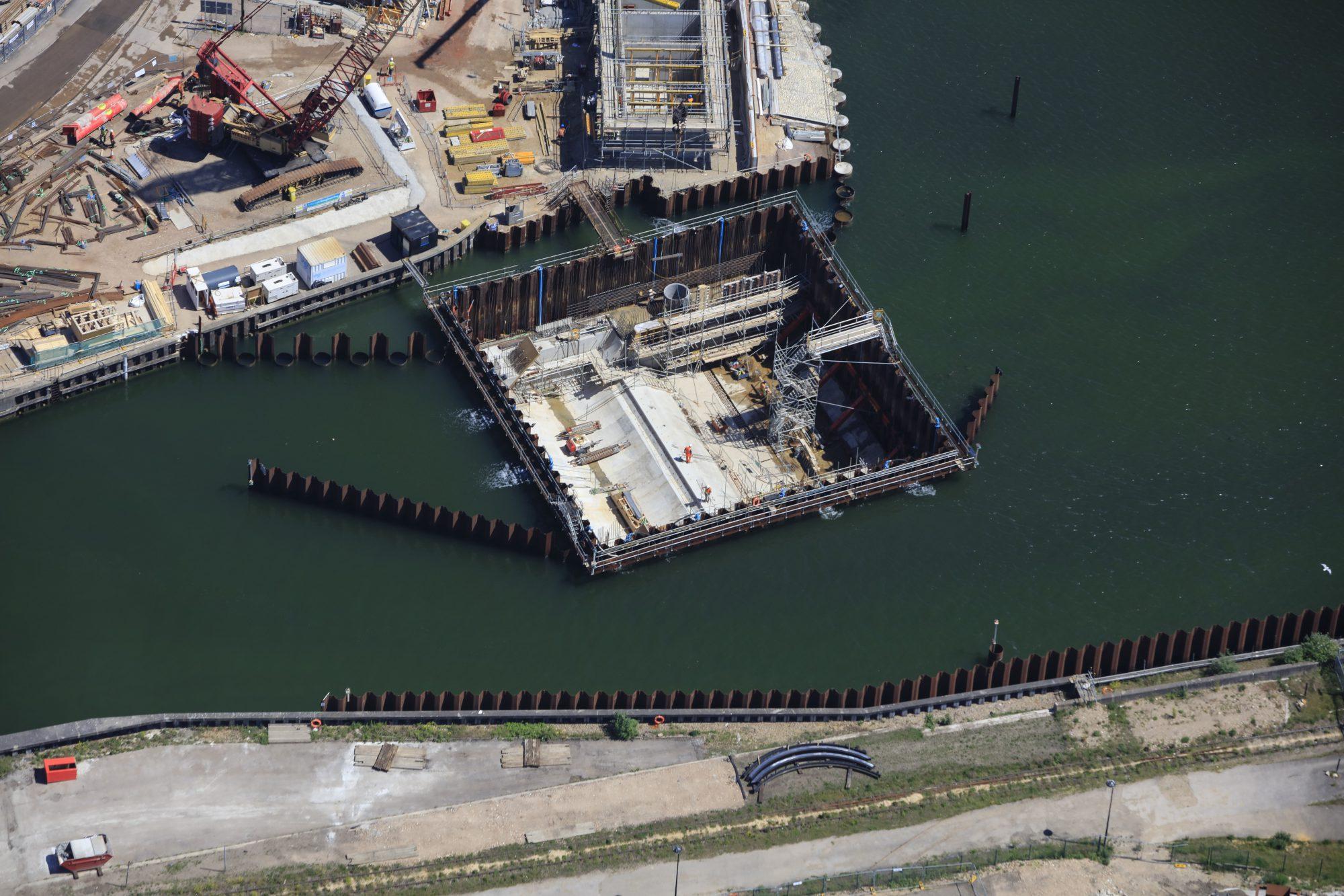 Tidal Barrier being built